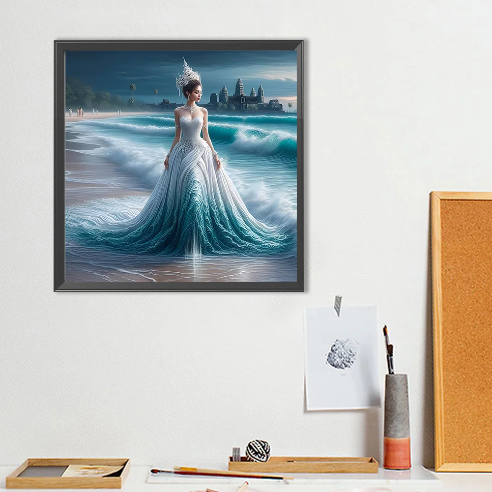 Diamond Painting - Full Round Drill - Gorgeous Skirt Beauty(Canvas|40*40cm)