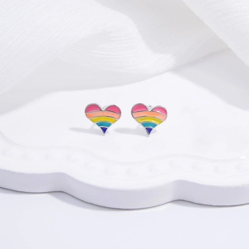 1 Pair 22K Gold Plated Rhodium Plated 925 Sterling Silver Zircon 925 Sterling Silver Earrings Penguin Cherry Crown Ear Studs