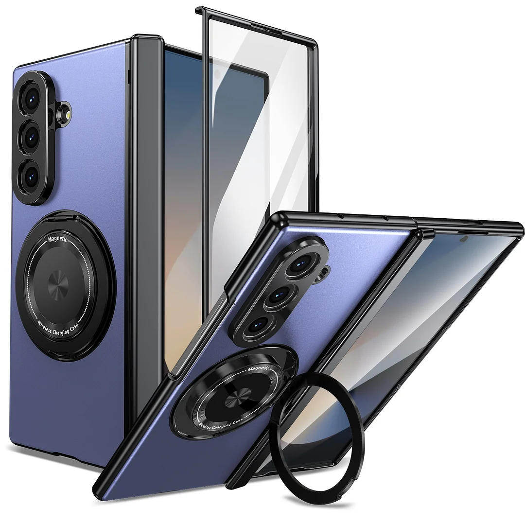 Suitable For Galaxy Zfold7/6 Magnetic Rotating Bracket Mobile Phone Case   
