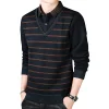 Men's Fake Two Piece Fleece Thickened Shirt