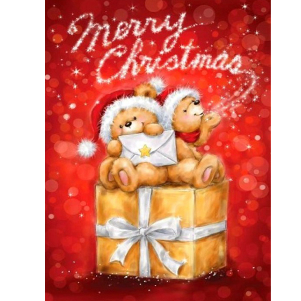 

Gift Bear - Round Drill Diamond Painting - 30*40CM, 501 Original