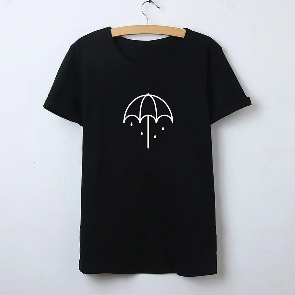 New Bring Me The Horizon BMTH Umbrella Logo Mens Casual T-Shirts Black Good Quality Brand Summer Style Shirts tops graphic tees