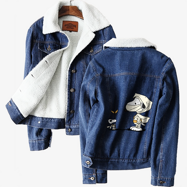 Snoopy Cosplays As Moonlight Knight, Snoopy Classic Lined Denim Jacket