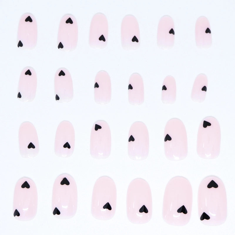 Valentine’S Day Cute Minimalist Classic Style Heart Shape Arylic Plastic Press-on Nails 1 Piece