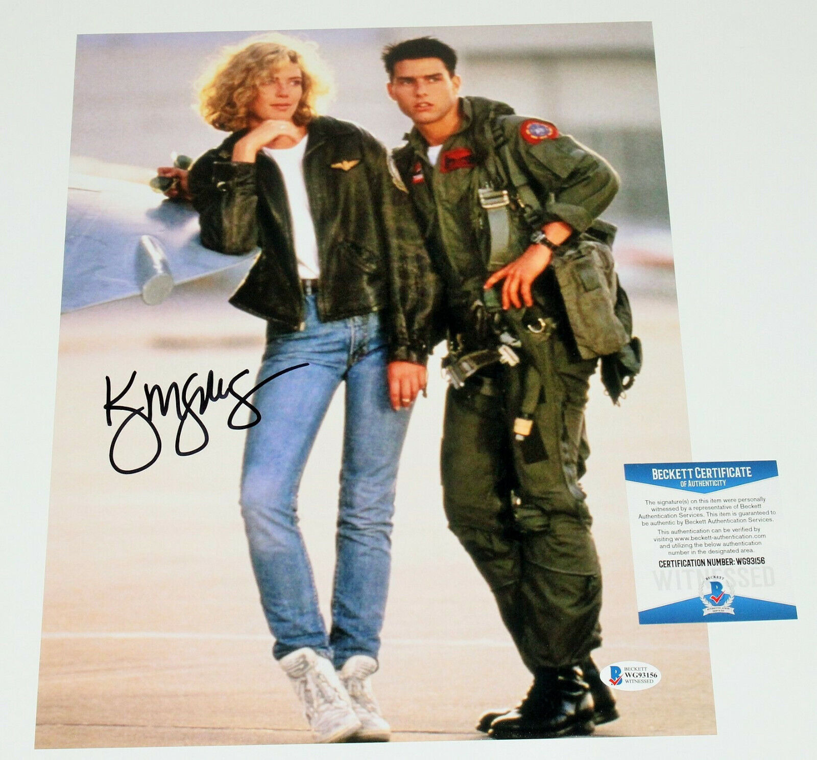 KELLY MCGILLIS SIGNED 'TOP GUN' 11x14 MOVIE Photo Poster painting C BECKETT BAS COA TOM CRUISE