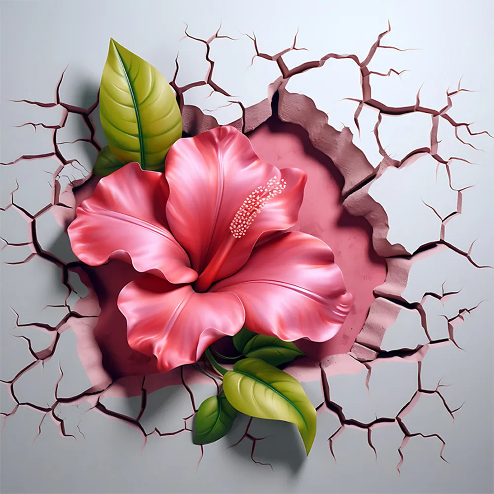 Blooming In The Crack - Painting By Numbers - 40*40CM