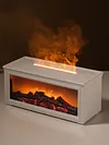 Fireplace Air Humidifier Waterless Auto-Off Aroma Diffuser for Home Decor Gift