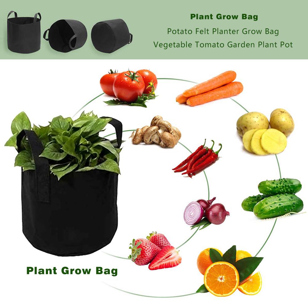 

Felt Cloth Planting Bag Garden Vegetable Pot Seedling Grow Bags (20 gallon, 501 Original