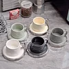 Chic Porcelain Coffee Cups With Silver Finish