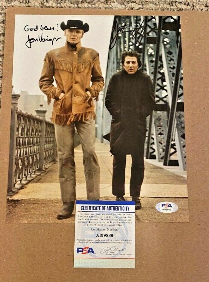 JON VOIGHT-DUSTIN HOFFMAN SIGNED MIDNIGHT COWBOY 8X0 Photo Poster painting PSA/DNA CERTIFIED