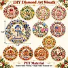 (Monthly Wreath)DIY Diamond Painting Acrylic Hanging Ornament, Double-Sided Printed Door Decoration,Pearl & Special Shaped Drill Art Home Decor