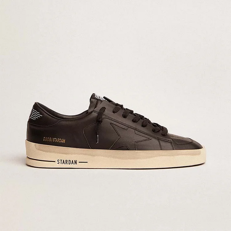 Golden Goose Stardan Hombre de cuero negro total
