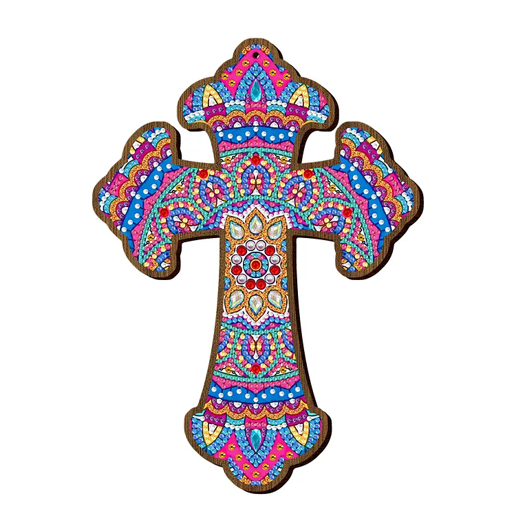Wooden Jesus Christ Cross Pendant DIY Diamond Painting Pray Decor (GSP301)