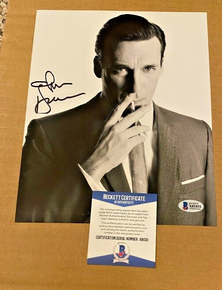 JON HAMM SIGNED 8X10 Photo Poster painting BECKETT CERTIFIED