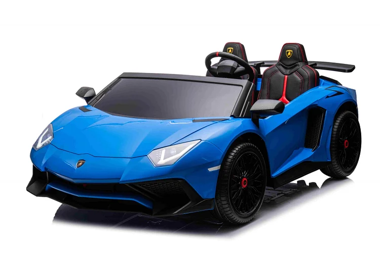 Lamborghini Aventador SV Blue - children's car with rechargeable battery