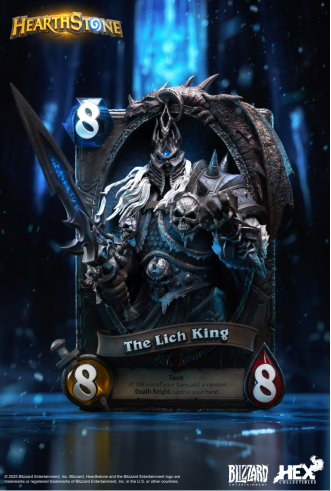 HEX Collectibles - Blizzard Official Licensed Hearthstone Lich King Card Art Statue HEXFRAME04 (Licensed) Statue(GK)-