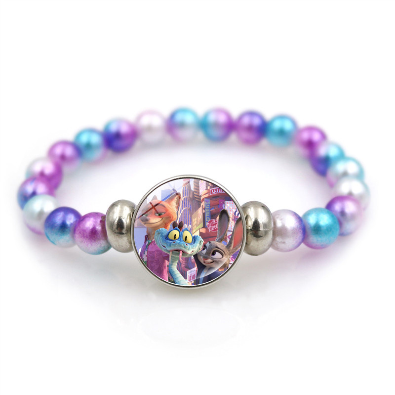 Zootopia Judy Nick bracelet a popular gift for girls colorful beaded bracelet