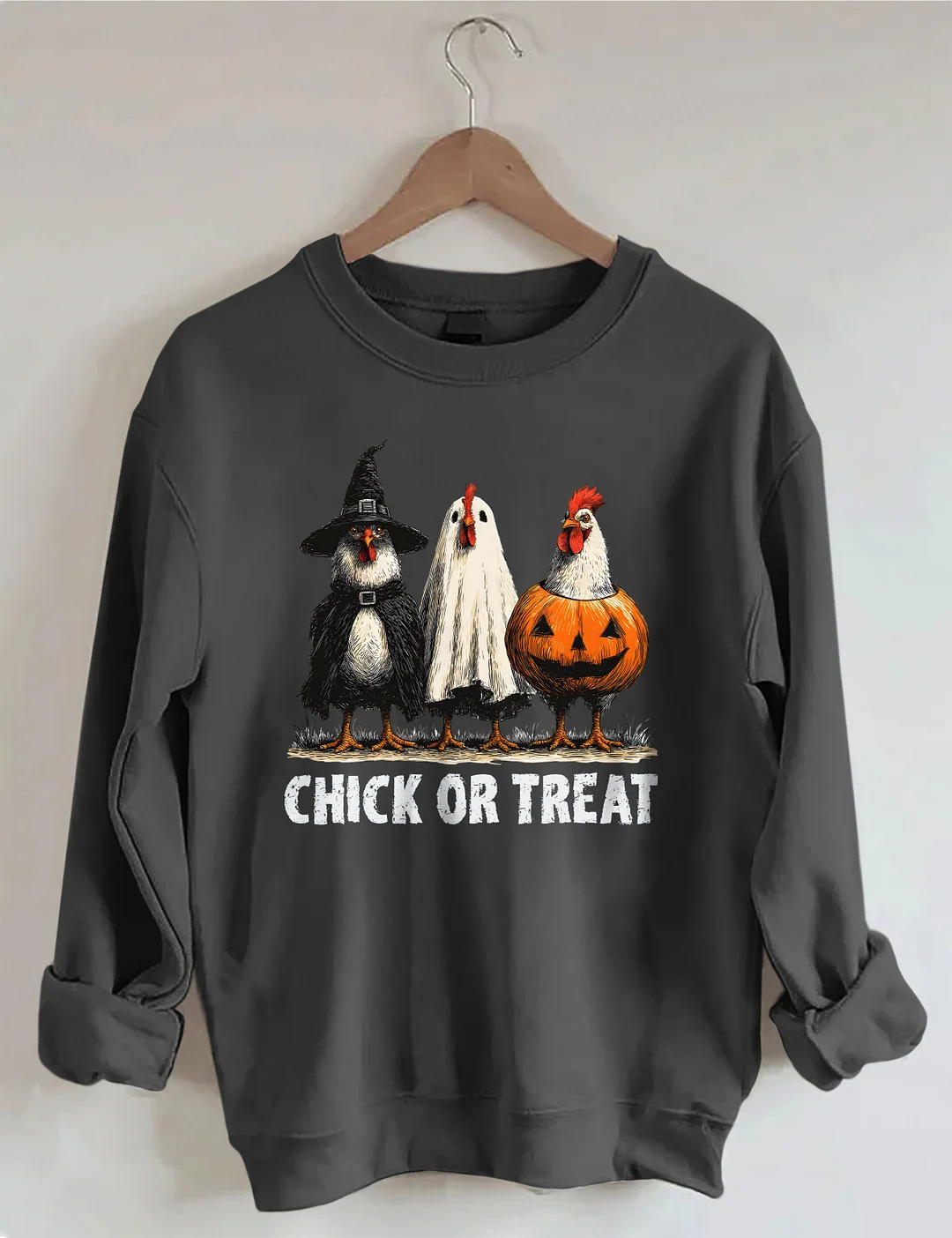 Retro Halloween Chicken Sweatshirt