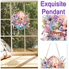 Diamond Painting Acrylic Single Side Drill Easter Egg Pendant Charms Kits for Adults Home Window Decor