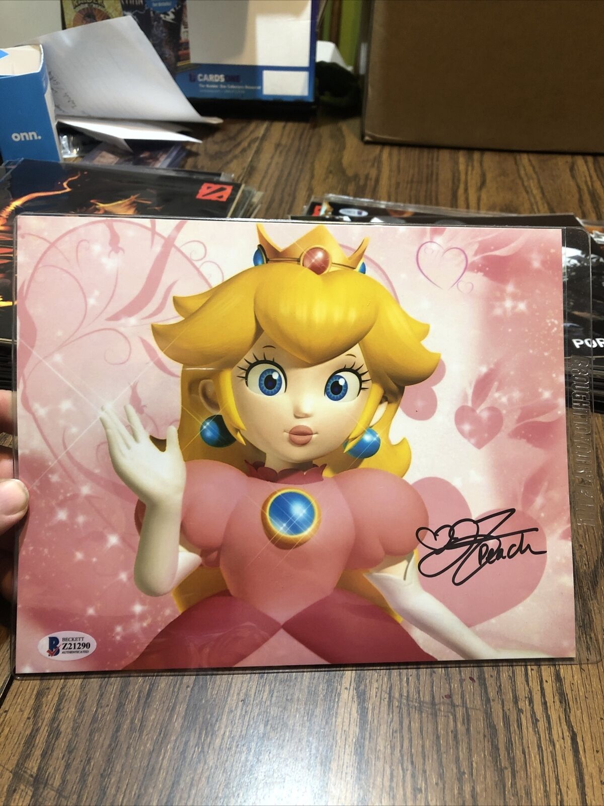 JEN TAYLOR AUTOGRAPHED SIGNED 8X10 Photo Poster painting! PRINCESS PEACH! MARIO! BECKETT COA!