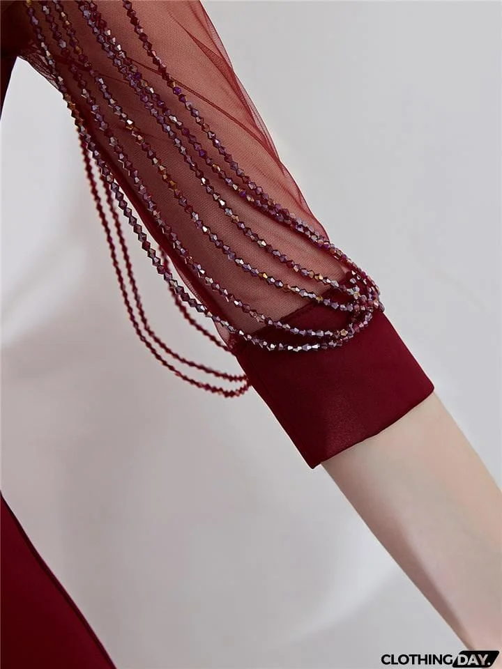 Gorgeous Fitted Waist Mermaid Maxi Vintage Evening Gowns