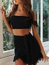 Crochet Bandeau Backless Two-Piece Suit