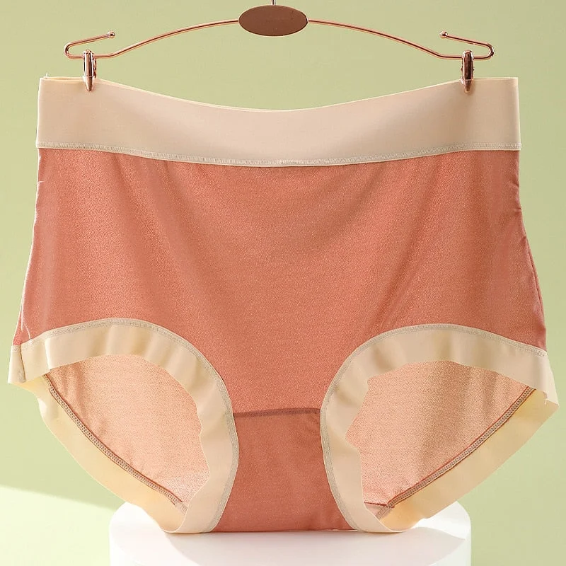 New style Women's Underwear Sexy Solid Color Panties Plus Size Fashion Seamless Comfort Underpants High Waist Seamless Briefs