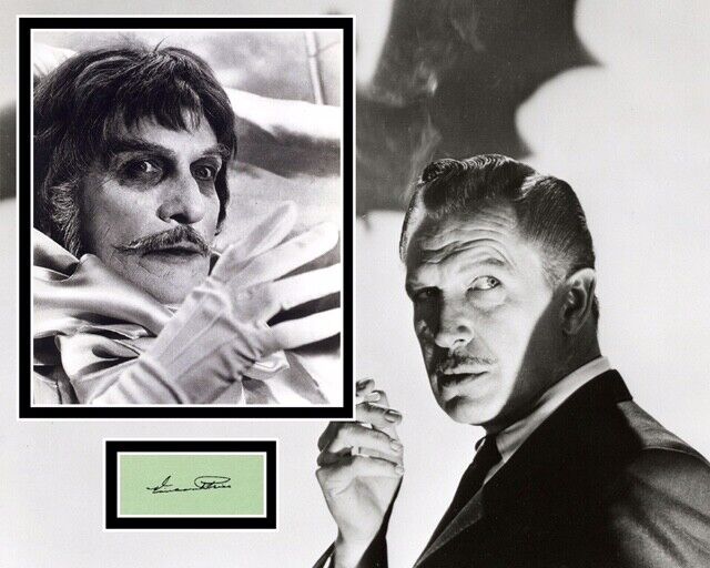 VINCENT PRICE SIGNED THE ABOMINABLE DR PHIBES Photo Poster painting MOUNT UACC REG 242