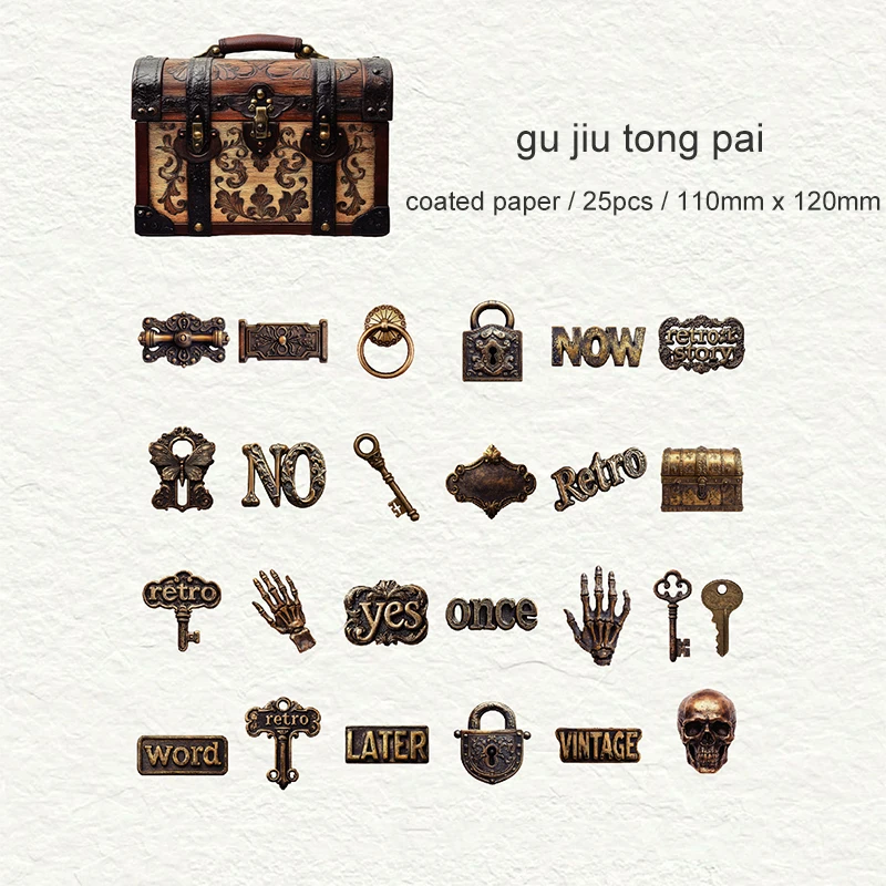Journalsay Old Object Series Vintage Daily Necessities Landscaping Sticker 