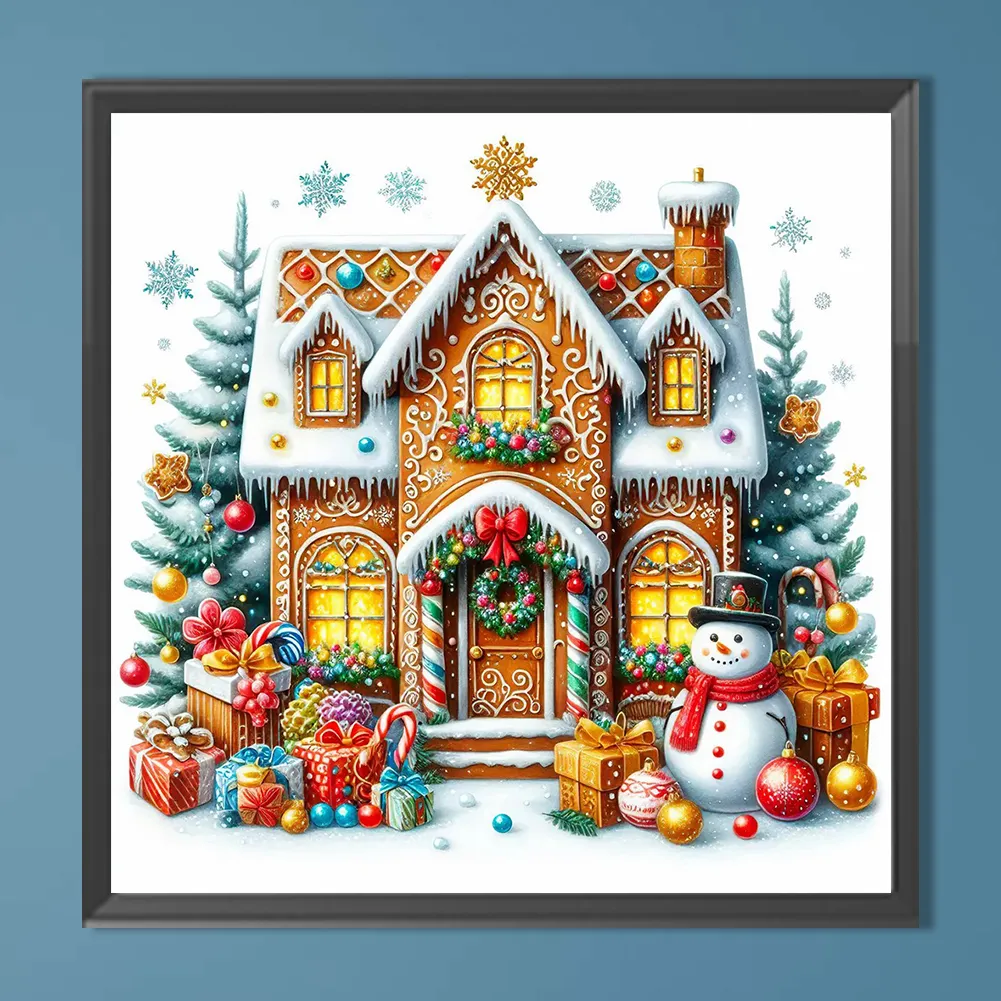 Diamond Painting - Full Round Drill - Christmas House(Canvas|40*40cm)