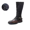 Men's Top Layer Cowhide British Style Retro High Knight Boots