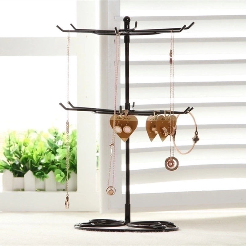 Hot Selling Rotating Jewelry Display Rack Double Necklace Rack Jewelry Storage Rack Mobile Phone Accessories Bead Hanger