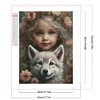 Diamond Painting -DIY Full Square Drill Little Girl(45x55 CM)