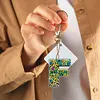 >SALE<DIY Pocket Mirror Handmade Gem Keychains Letters Lady Bag Pendant 60x70mm (F)