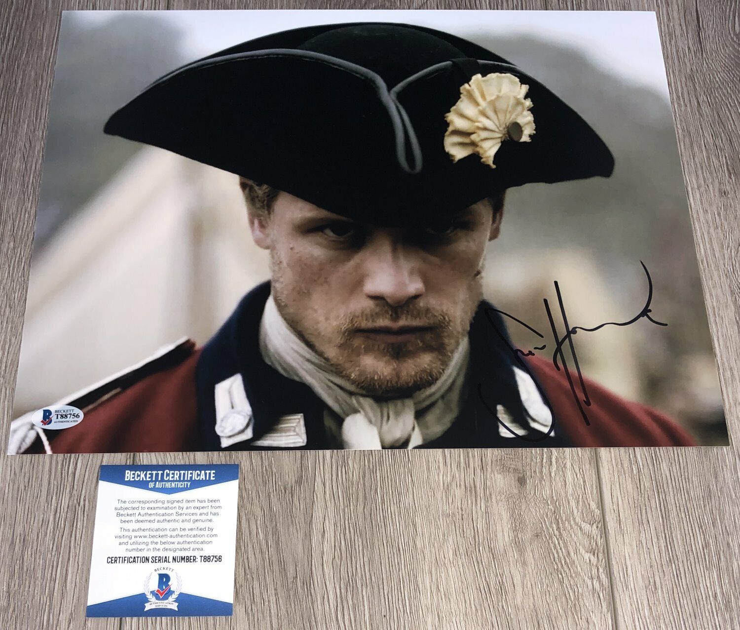 SAM HEUGHAN SIGNED AUTOGRAPH OUTLANDER 11x14 Photo Poster painting A w/PROOF & BECKETT BAS COA