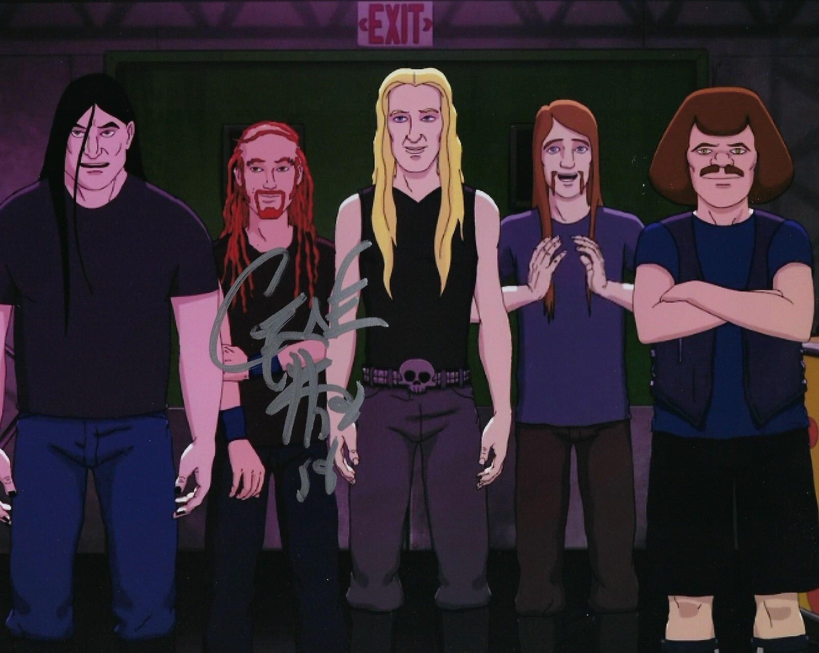 GFA Metalocalypse Dethklok Animated * GENE HOGLAN * Signed 8x10 Photo Poster painting AD2 COA