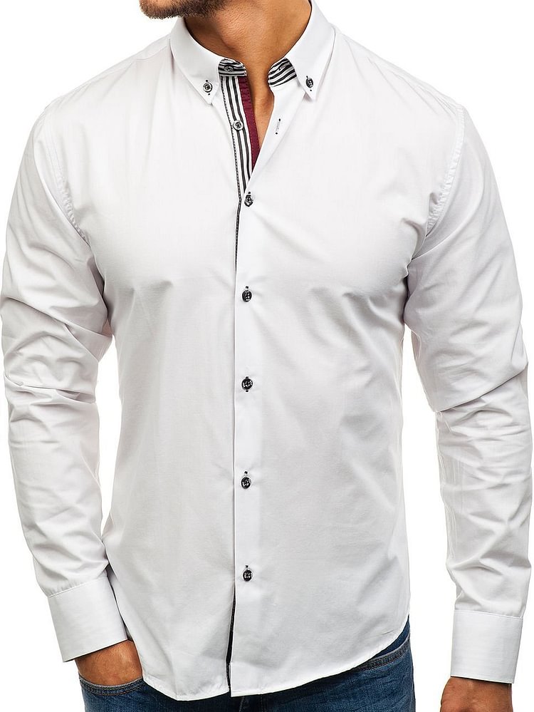 Men's Shirt Men's Long-sleeved Shirt Men's Formal Business Jacket