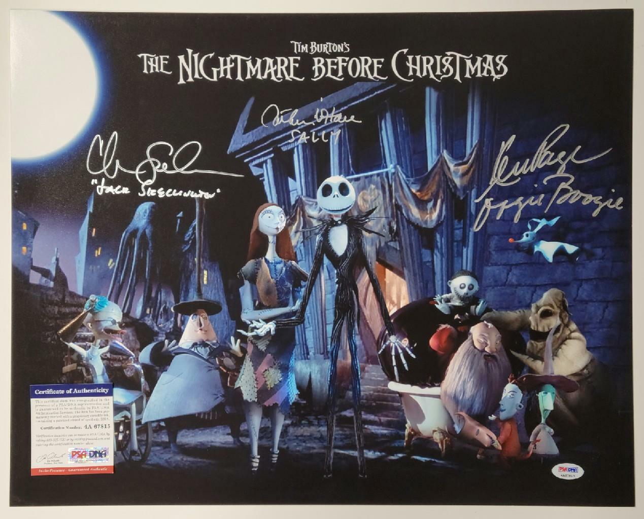 Nightmare Before Christmas cast signed 16x20 Photo Poster painting PSA COA Sarandon O'Hara Page