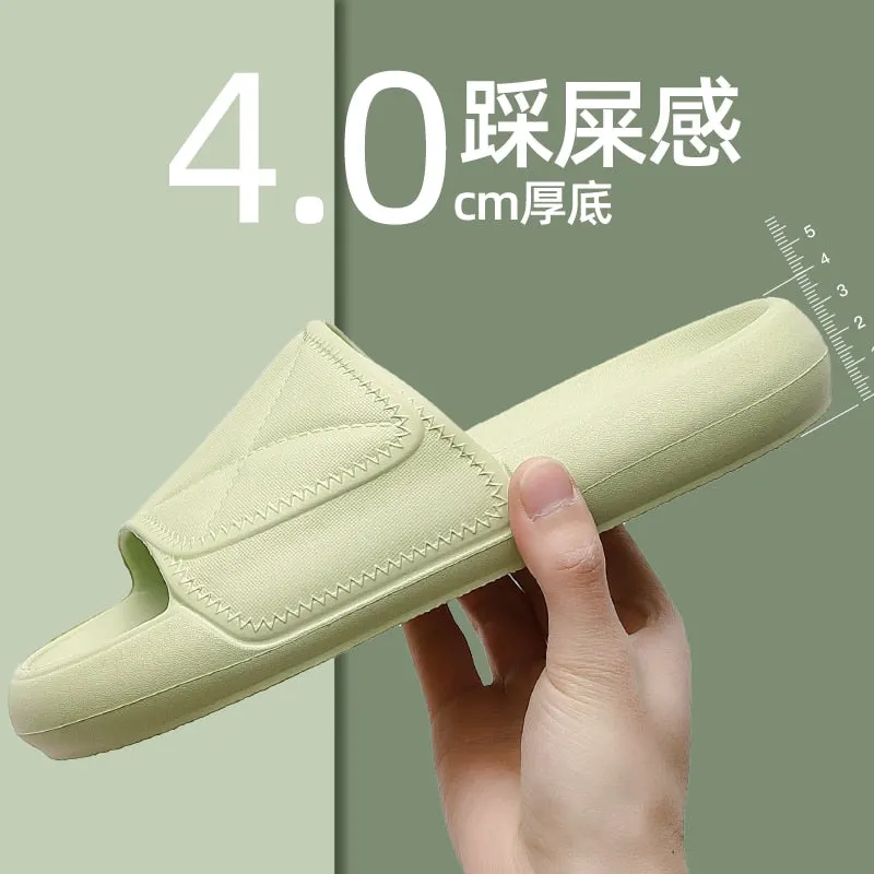 Men's Slippers Large Size 48 49 Summer  Size Household Indoor Bath Antiskid Soft Thick Bottom Cool Slippers For Men