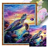 Sea Turtles-11CT Stamped Cross Stitch 40*50cm/15.75*19.69in