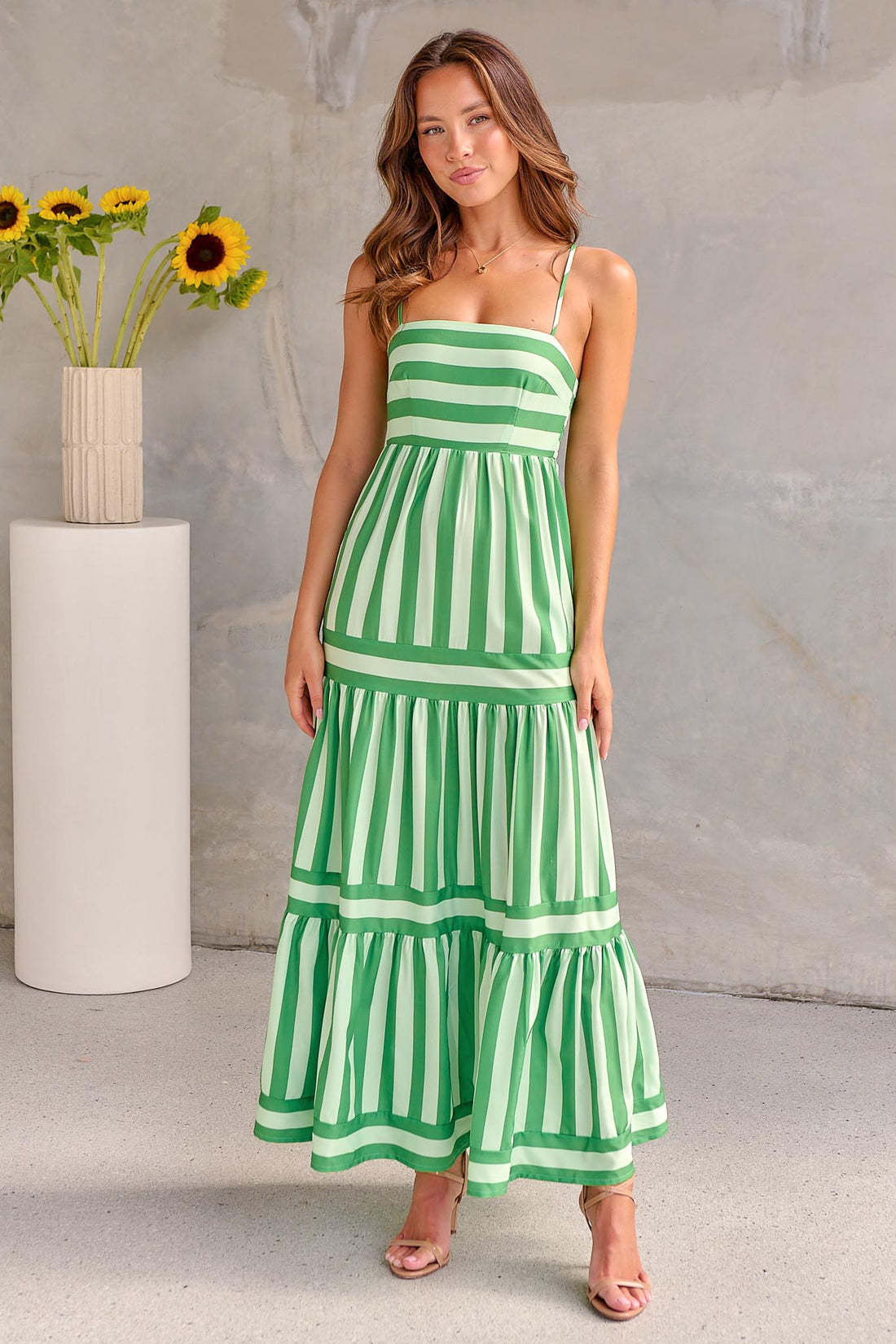 Mature Women Summer Dress With Pockets Fashion Beach Vacation Dress