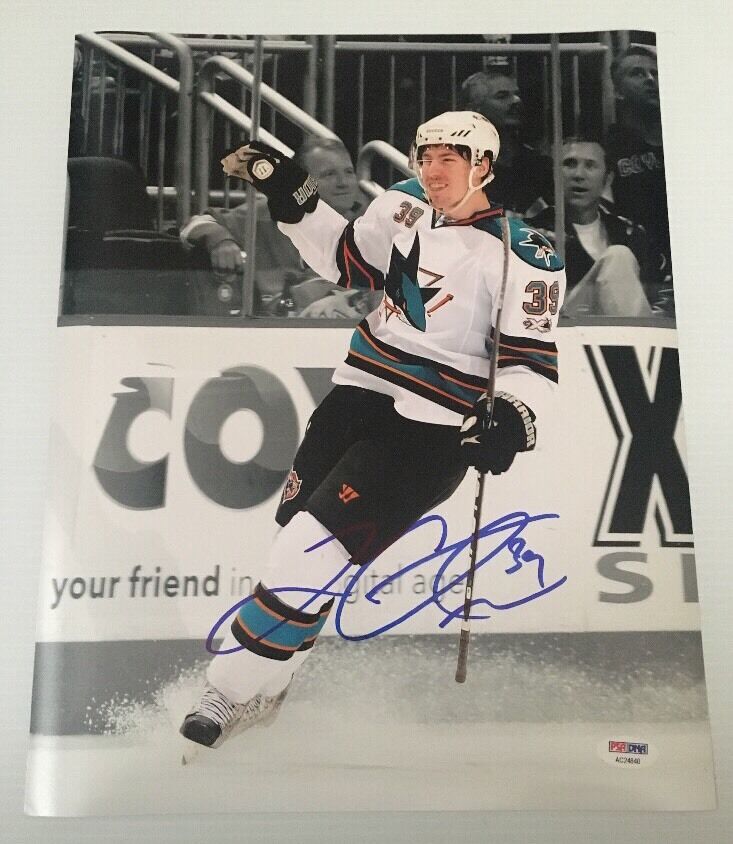 Logan Couture Signed Autographed 11x14 San Jose Sharks Photo Poster painting PSA/DNA COA