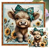 Highland Cow-11CT Stamped Cross Stitch Kit(40x40cm)