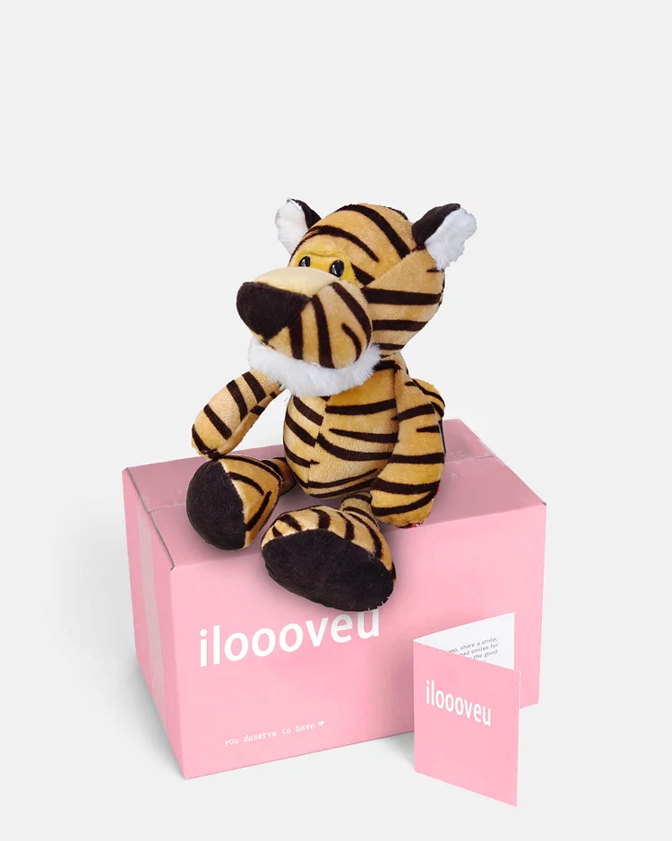 Yellow Striped Plush Tiger