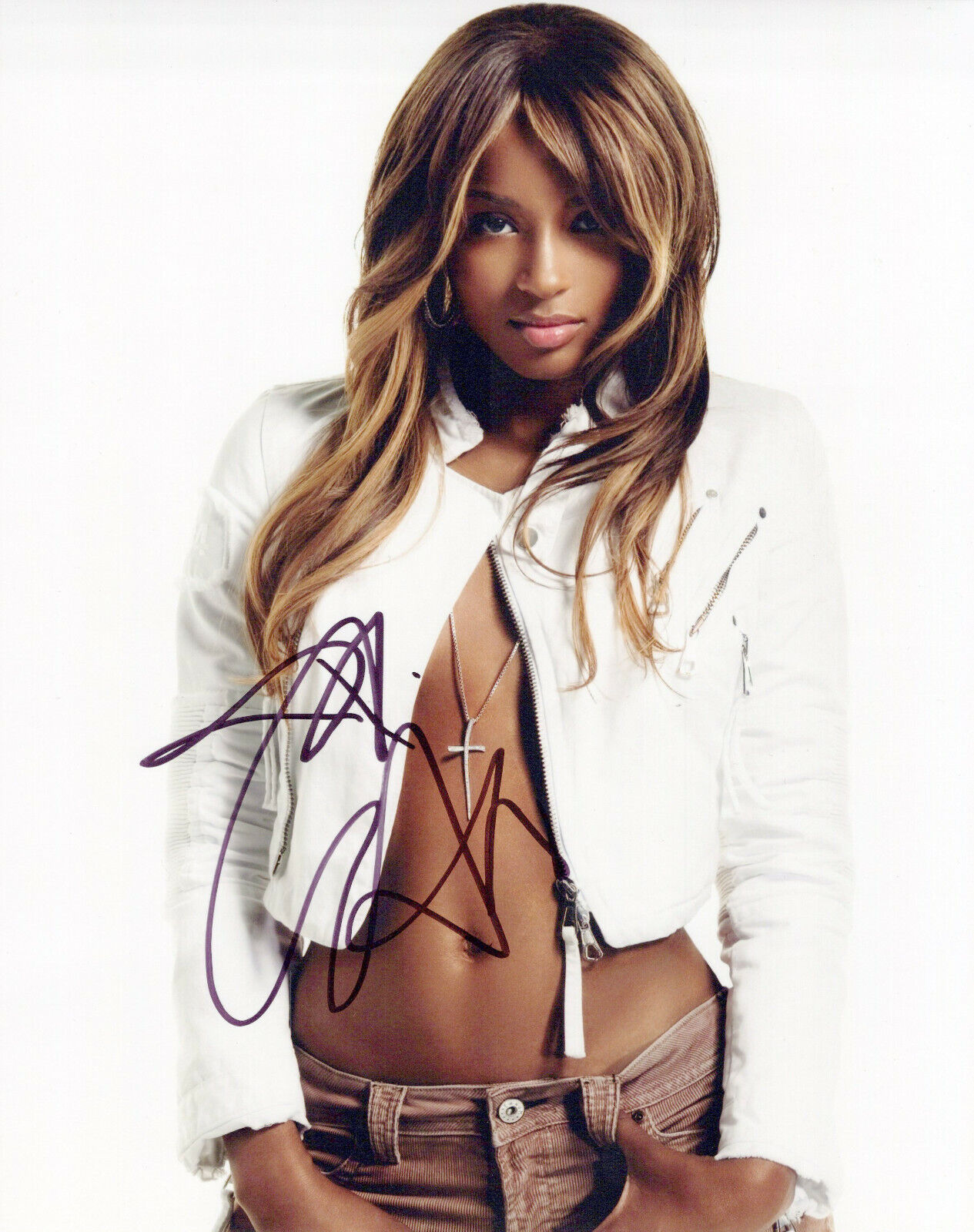 Ciara glamour shot autographed Photo Poster painting signed 8X10 #6