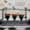 Support pour bol &agrave; collation en forme de balai d'Halloween