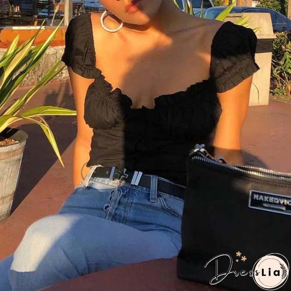 Elastic Arms On or Off Shoulders Cupped Bustier Button Through Top