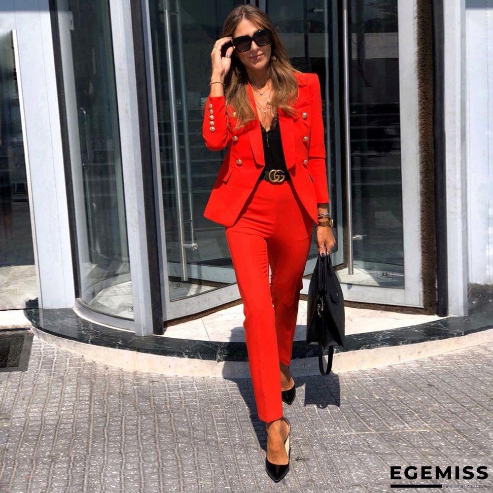 Autumn and winter new solid color fashion casual suit coat | EGEMISS