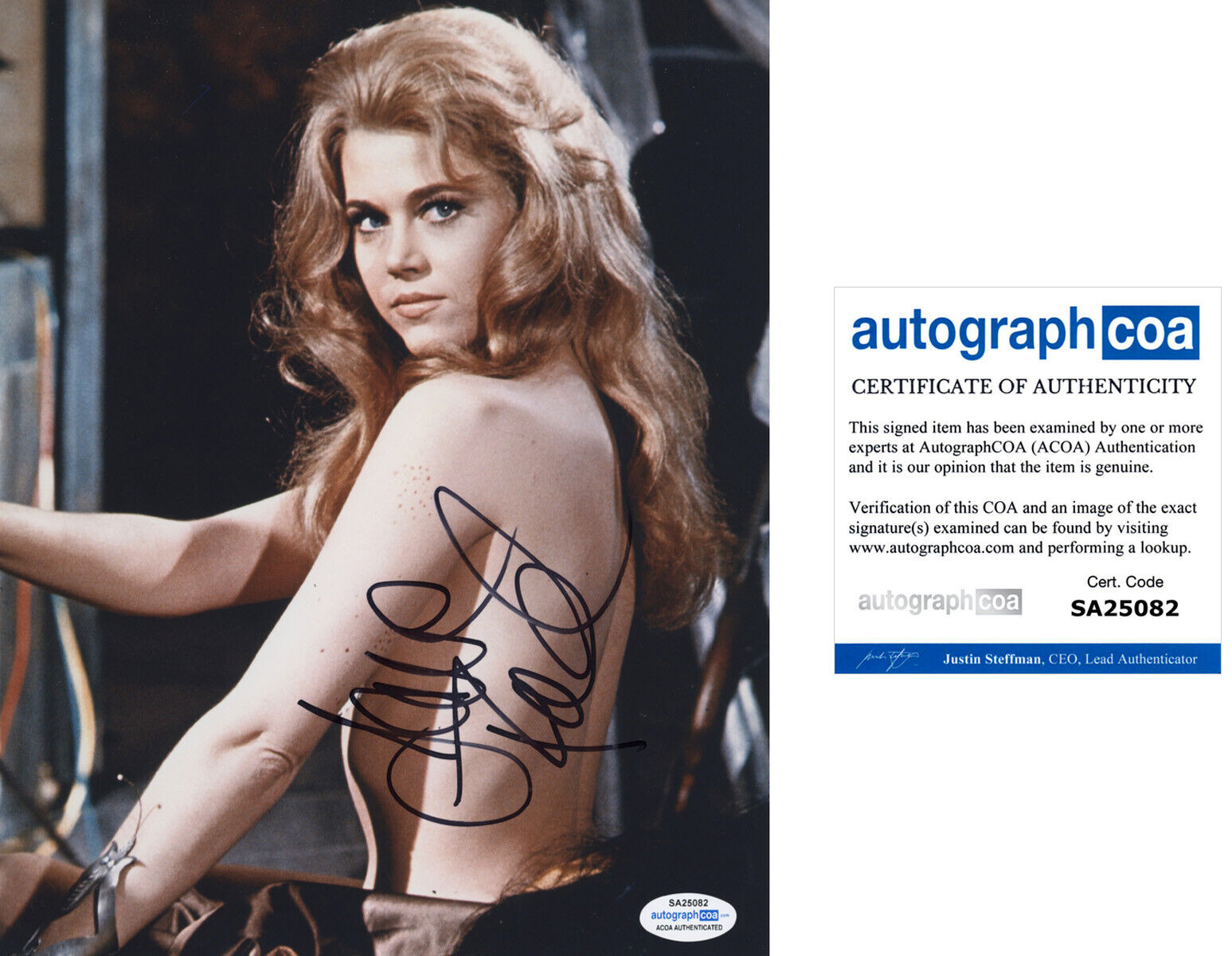 JANE FONDA signed Autographed BARBARELLA