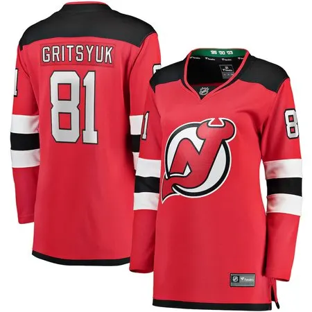 Women's New Jersey Devils #81 Arseny Gritsyuk  Red Home Jersey